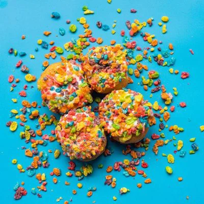 four donuts with sprinkles from Suwanee Magazine article